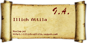 Illich Attila névjegykártya