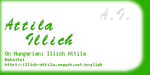 attila illich business card